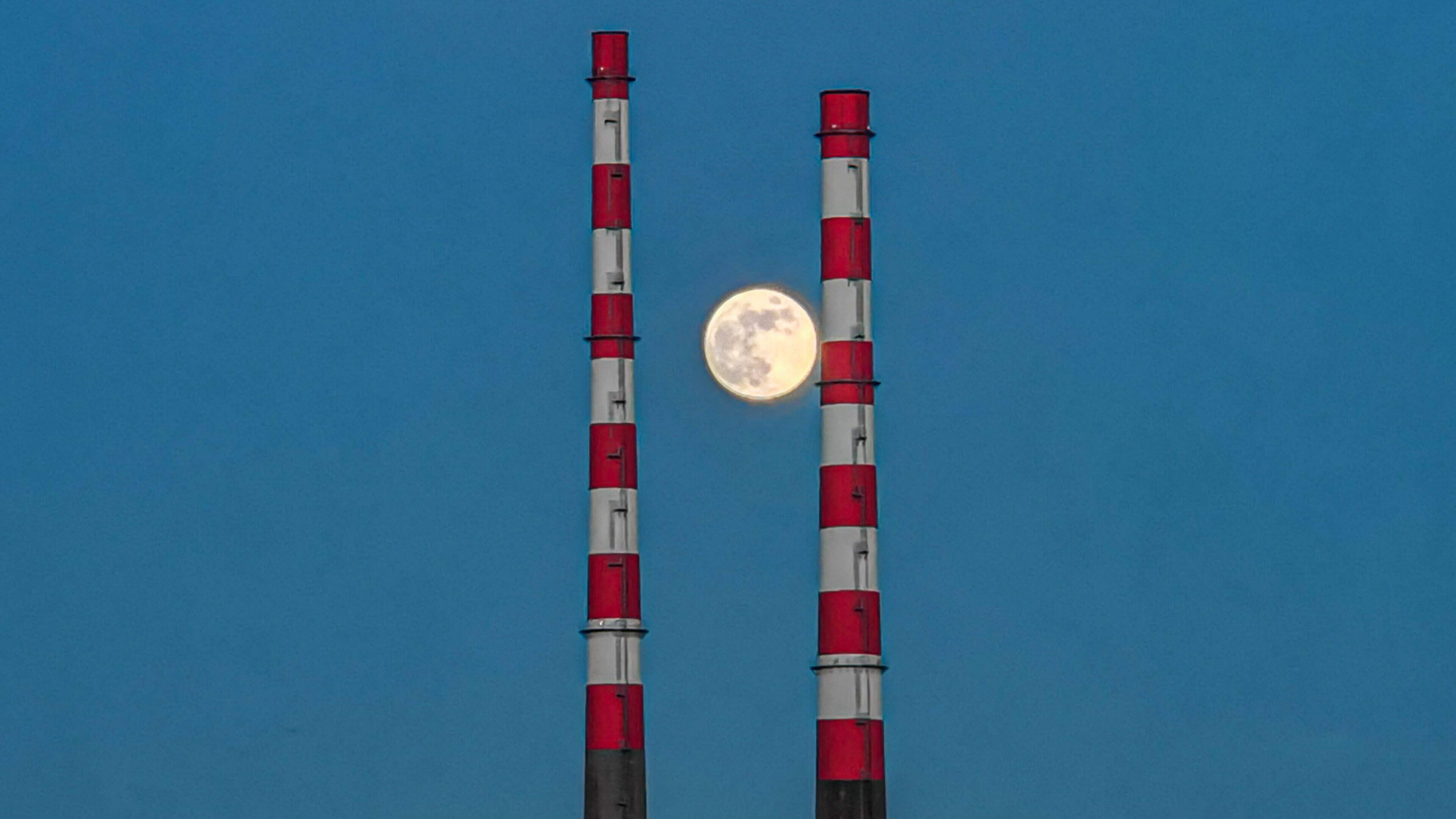 Striking image of Poolbeg chimneys and Moon sees Wicklow photographer shortlisted for major award